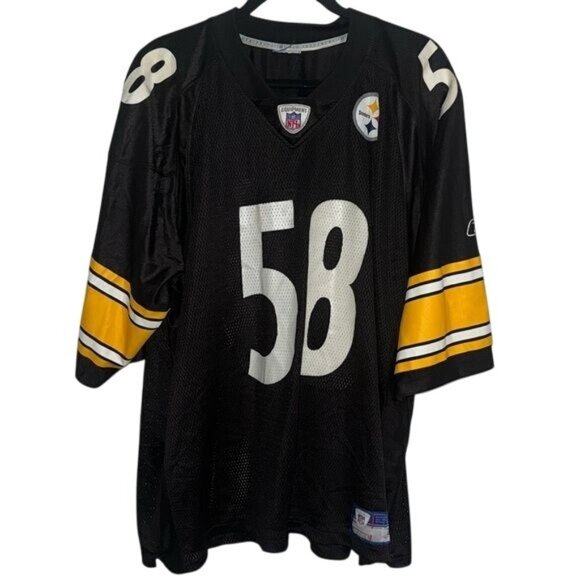 Reebok NFL Steelers Escandon Jersey 58 XXL Black/Yellow - Picture 1 of 7